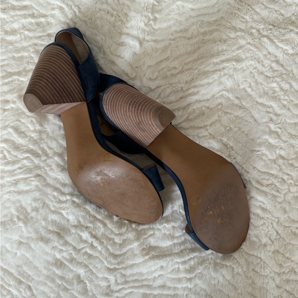 Sole Society SO Missy Ankle Wrap Blue Open-Toe Blue Heels - Picture 4 of 7